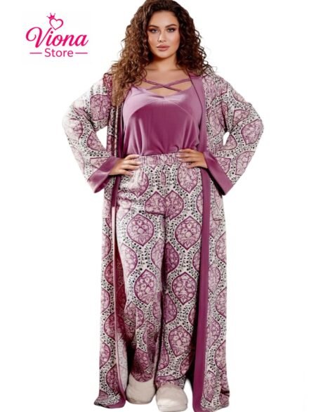 بيجامه شتوي 3 قطع كود 5086