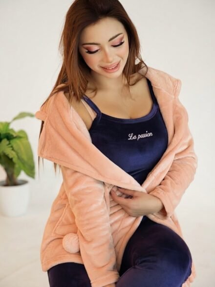 بيجامه شتوي 3 قطع كود 9556